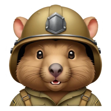 Military wombat sticker