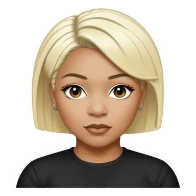 Tionne T-Boz Watkins with short platinum blonde hair sticker