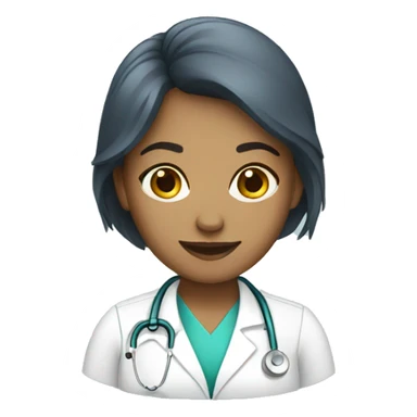 female medical office assistant sticker