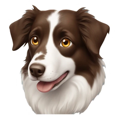 brown border collie with Heterochromia sticker