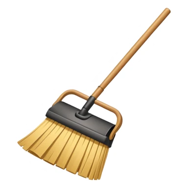 create a broom emoji sweeping dust sticker
