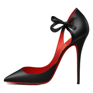 Black valentino high heels with red bottom sticker