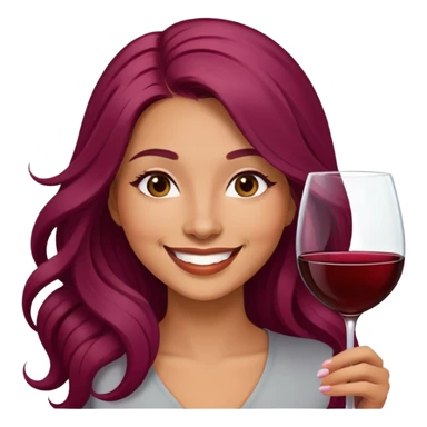 Wine colored hair Latina long hair  sticker