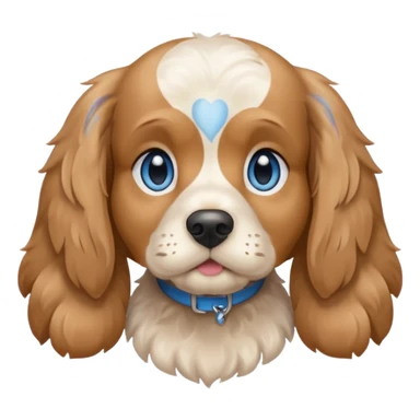 Light tan cocker spaniel with blue eyes sticker