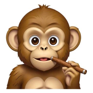 monkey with a cigar in his mouth sticker