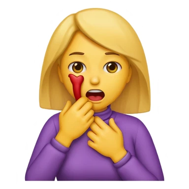 Women emoji choking herself  sticker