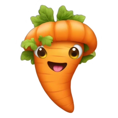 Worm in a carrot costume sticker