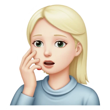 Hand over throat  sticker