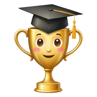 A banner with a graduate cup sticker