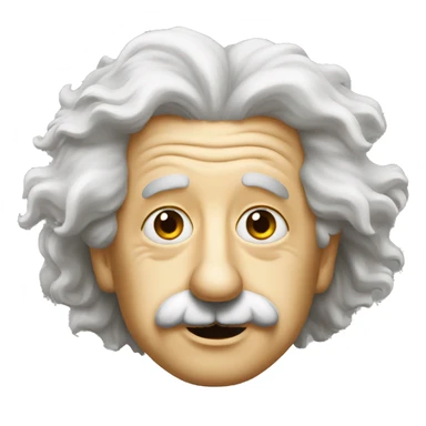 albert einstein with star eyes sticker