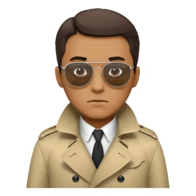 Sunglasses-wearing detective sticker