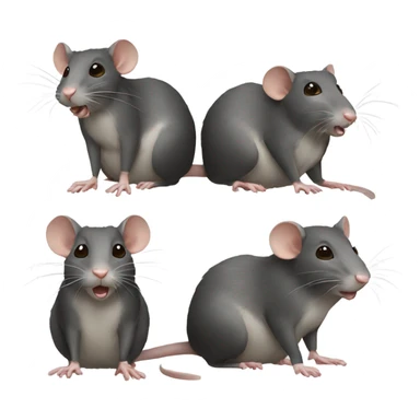 Three rats sticker