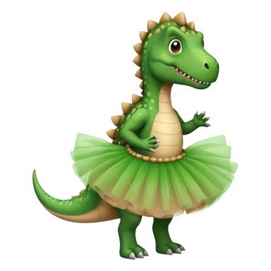 dinosaur wearing tutu sticker
