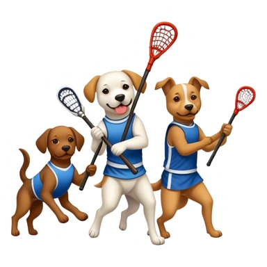 Dogs playing lacrosse  sticker