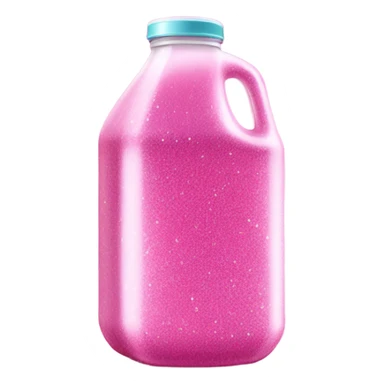 Hot pink gallon of milk with glitter  sticker