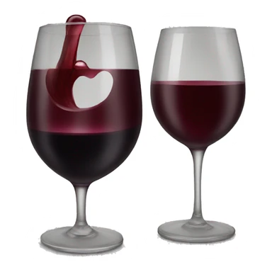 a glass of red wine sticker