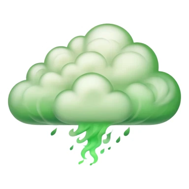 rising cloud of green smoke after explosion sticker