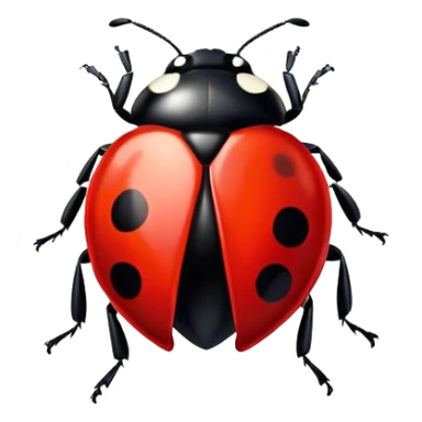 ladybug with heart shaped spots  sticker