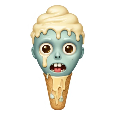 Zombie ponda eating icecream  sticker