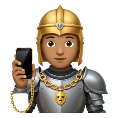 Knight gold chain phone sticker