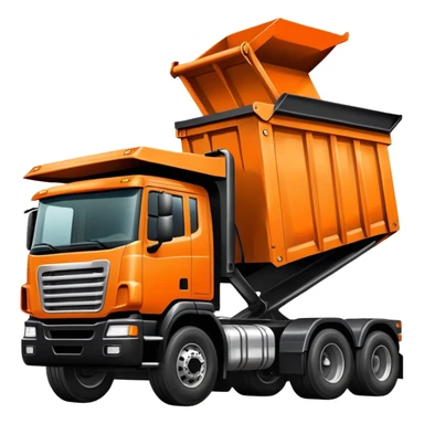 18 Wheeler with Dump in the air sticker