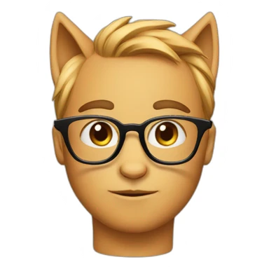 Cat nerd with glasses sticker