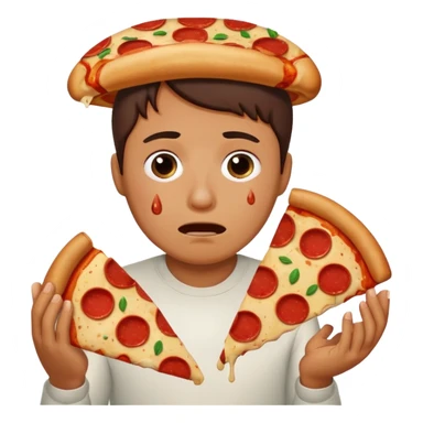 crying for pepperoni pizza sticker