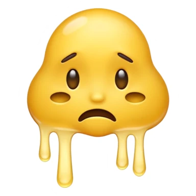 Emoji with annoyed face melting  sticker