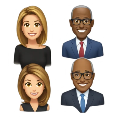 heads of Savannah Guthrie, Hoda Kotb, Al Roker, and Craig Melvin sticker