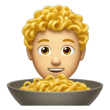 looking from the top of a noodle bowl sticker