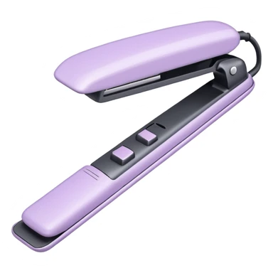closed pastel lilac hair straightener sticker