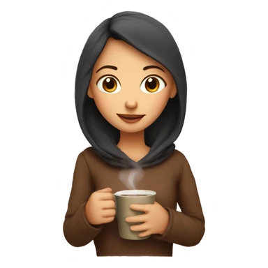 Cozy girl drinking chai sticker