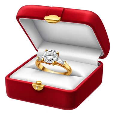 diamond ring inside red box sticker