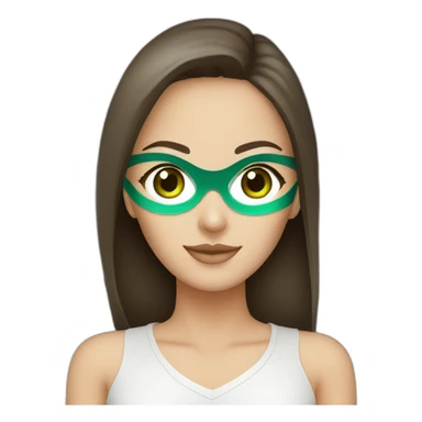 lasik eye surgery mask brunette green eyes sticker