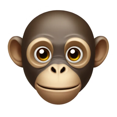 Monkey head with a snail’s body sticker