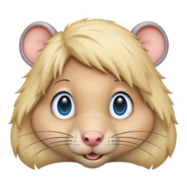 Rat with a blonde wig and blue eyes sticker