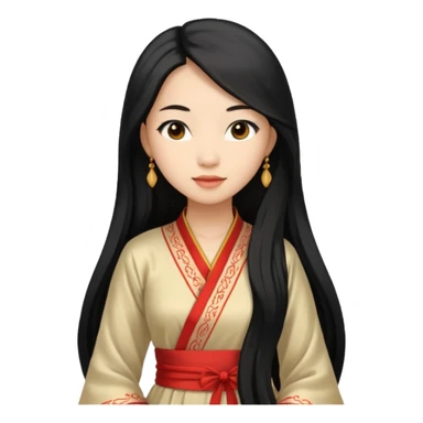 1900's Asian female sticker