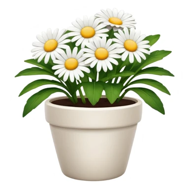 daisy flower pot sticker