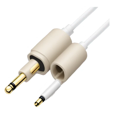 beige stereo adapter mini jack to big jack for headphones cable sticker