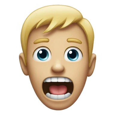 Someone who is scared and rubbes his teeth sticker