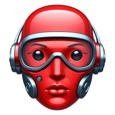 red glitter cyberpunk sticker