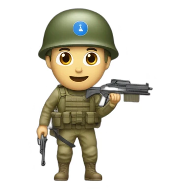 Un soldat français qui jette une grenade sticker