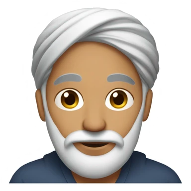 pregnant sikh man with grey hair sticker