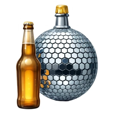 bola de discoteca bebiendo cerveza sticker