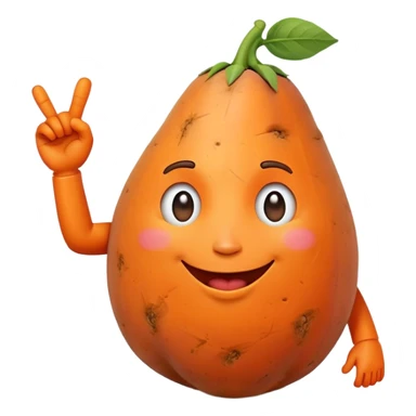 a sweet potato saying to talk to the hand  sticker