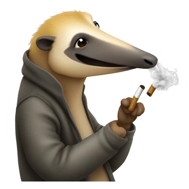 Anteater smoking  sticker