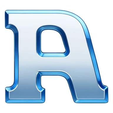 Bold Blue-White Font Big Capital “I” Letter  sticker