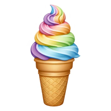 Ice Cream Rainbow Swirl Soft Serve sticker