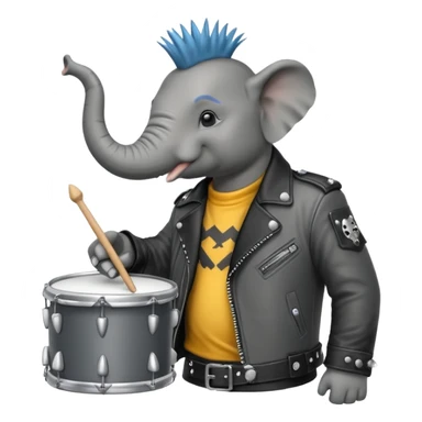 drummer elephant punk sticker