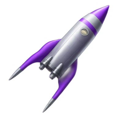 purple and steel rocket sticker